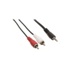 CAVO VALUELINE VLAB22200B100 CAVO STEREO AUDIO MASCHIO DA 3.5 MM - 2X RCA MASCHIO 10M NERO